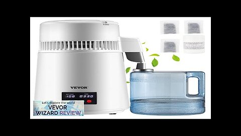 VEVOR 1.1Gal Water Distiller 0.3Gal/H 750W Distilled Water Maker Machine 0-99H Timing Review