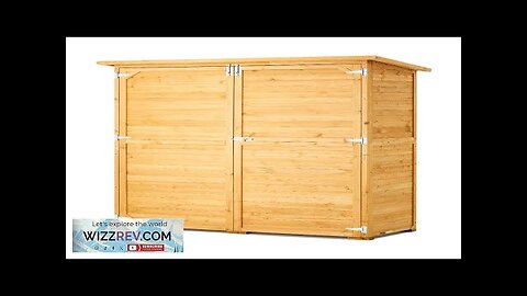 Outdoor Wooden Storage Shed Waterproof Garden Tool Metal Shed 55x67.5 inch Review