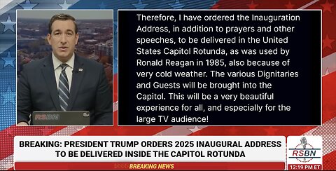 PRESIDENT TRUMP INAUGURATION❤️🇺🇸🏛️TO BE HELD INSIDE THE CAPITOL🏛️💫