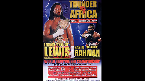 Lennox Lewis vs Hasim Rahman 1 - Apr 22 2001 - Brakpan, South Africa