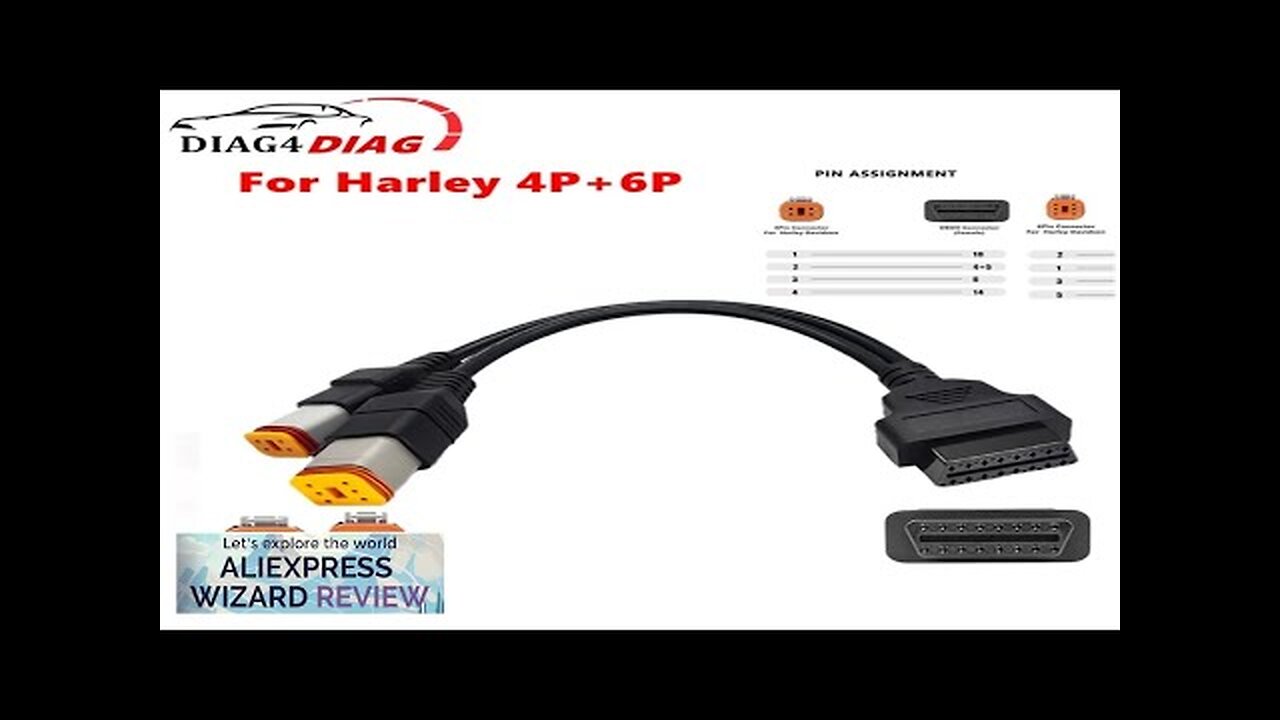 OBD2 Connector Motorcycle Cable Motobike Extension Cable OBDII Fault For Harley 4Pin Review