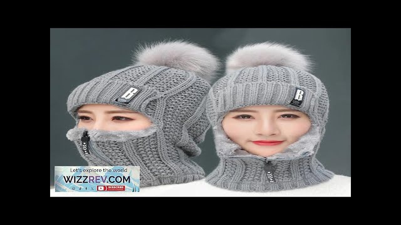 Coral Fleece Winter Women Knitted Hats Add Fur Warm Winter Hats Review