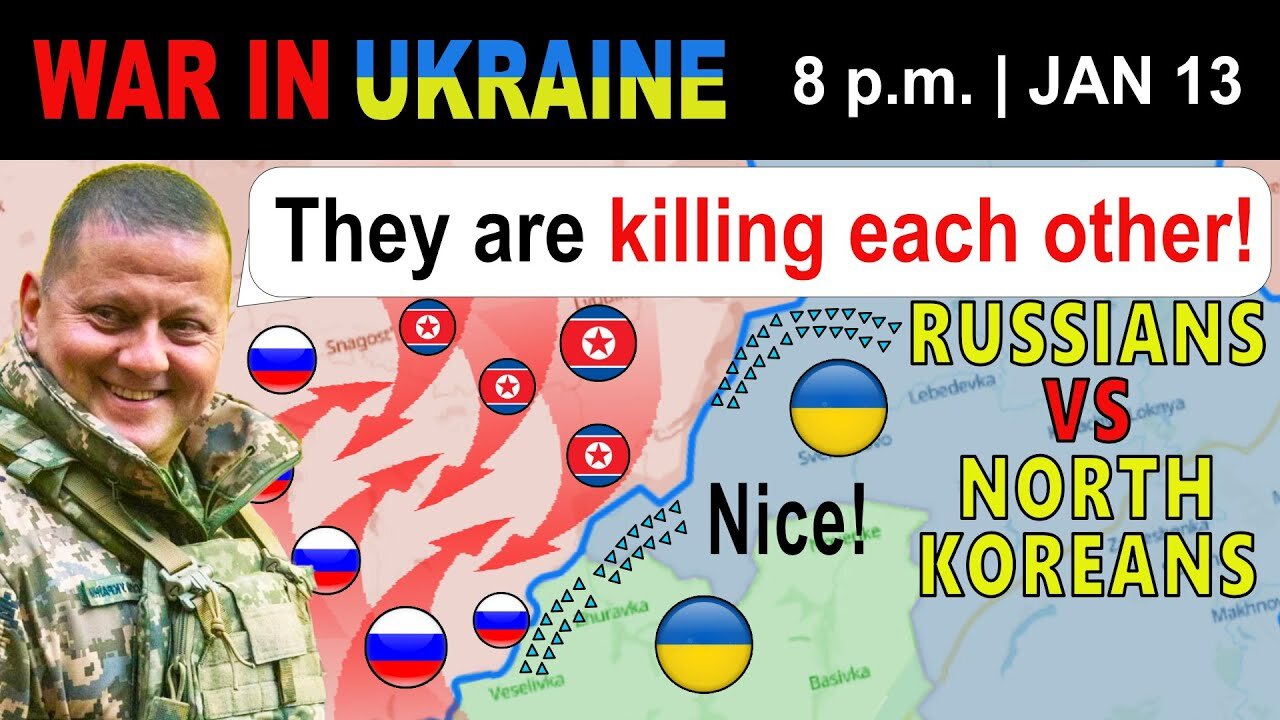 13 Jan: SIDES SWITCHED. Confused North Koreans Attack Russians & Force Them to Retreat.