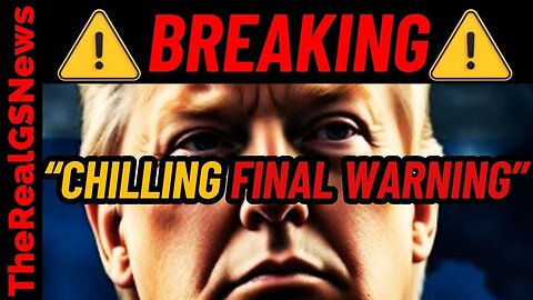 ⚠️ “Chilling Final Warning” MUST WATCH! US President Just Dropped A BOMBSHELL