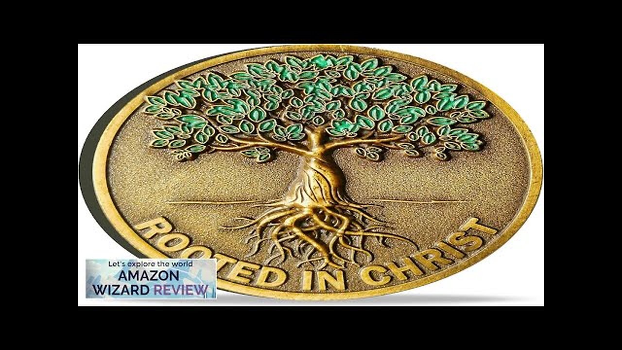 Rooted in Christ Challenge Coin Antique Gold Color Christian Lucky Coin Bible Review