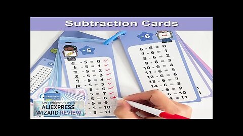 1-12 Subtraction Facts Charts Subtraction Table Cards Self Check Math Learning Tool Review