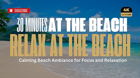 Beach Ambiance: 30 Minutes of Relaxing Ocean Ambiance for sleep and stress