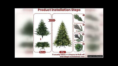 Prelit Artificial Full Christmas Tree 5FT with 1528 PE PVC Tips Premium Review