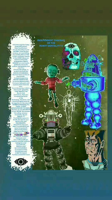 ▪︎INDEPENDENT THOUGHT OR THE ROBOT MENTALITY▪︎