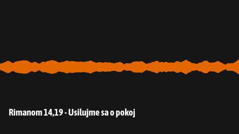 Rimanom 14,19 - Usilujme sa o pokoj