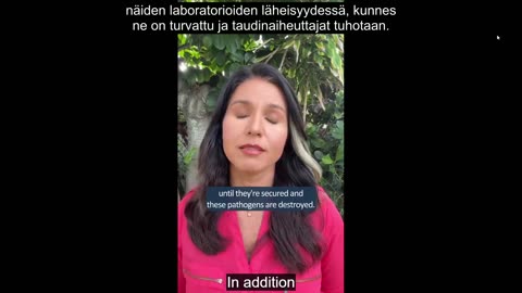 Suomennettu: Tulsi Gabbard says there’s 30 US FUNDED biolabs in Ukraine