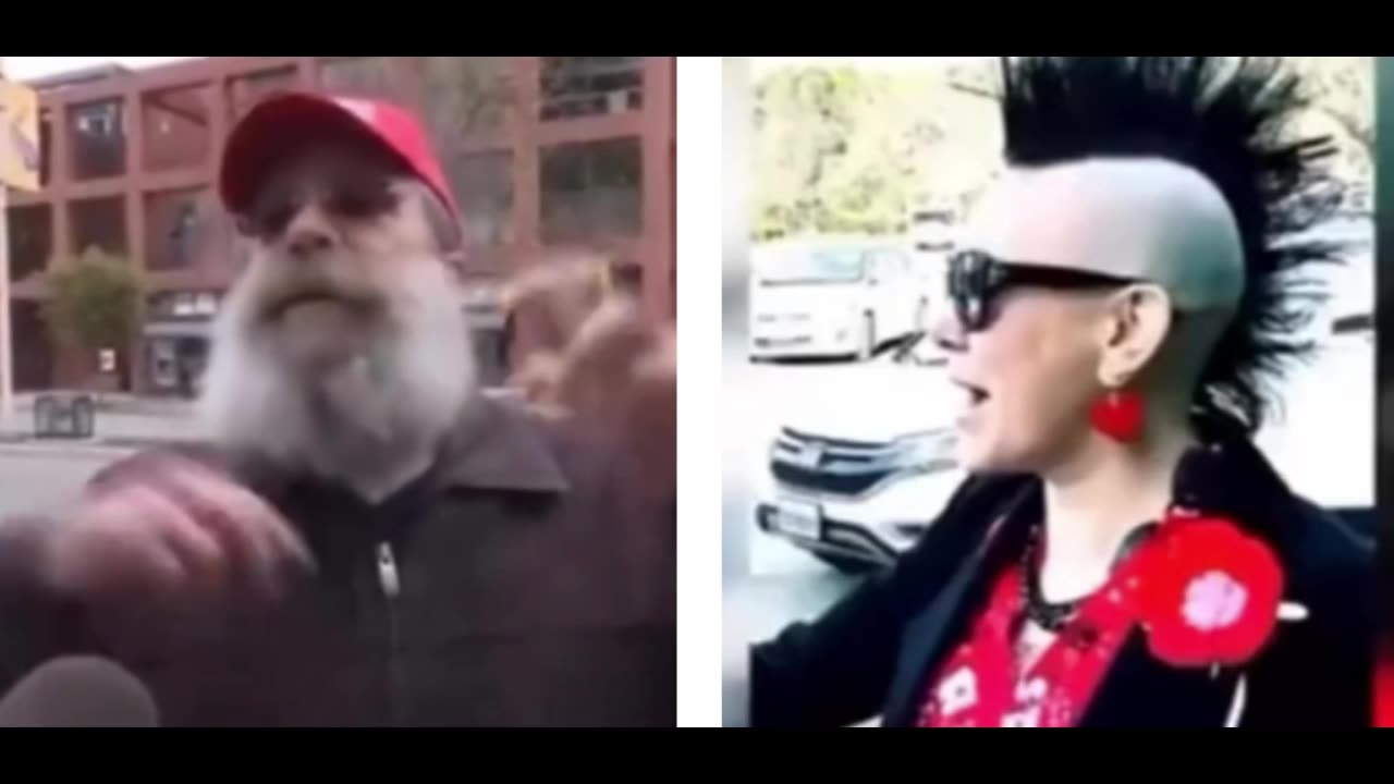 Crazed woman bullies older jewish Trump supporter- finds out very soon that it was a terrible idea