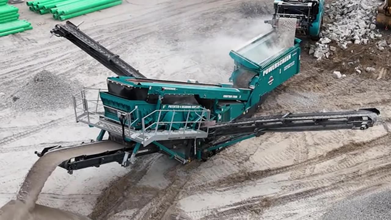 the process of grinding large stones into small stones