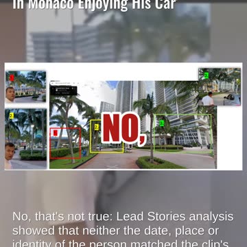 Fact Check: Video Does NOT Show Ukrainian Prosecutor's Son 'Spotted In Monaco Enjoying His Car'