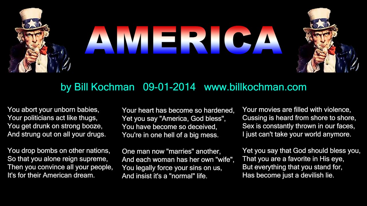 AMERICA -- an original song by Bill Kochman.