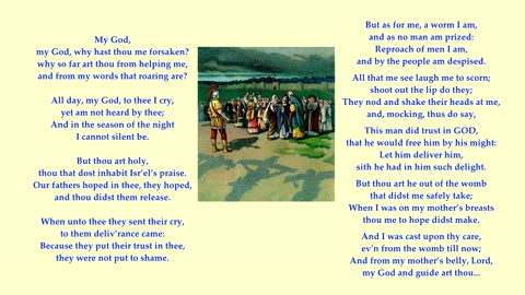 Psalm 22: 1-10 of 31. Tune: Bangor