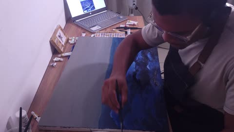 Making my first painting