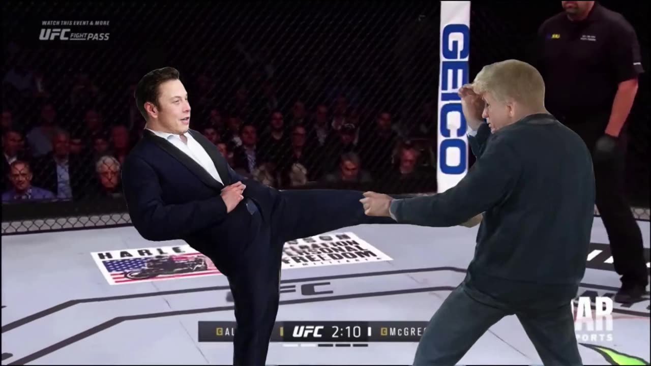 TRUMP & MUSK DISAGREEMENT ENDS UP IN FIGHT #elonmusk #trump #potus #funny #fight #donaldtrump #ufc