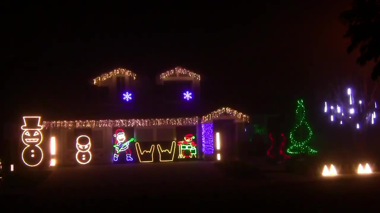 METALLICA CHRISTMAS LIGHTS 2012 HD LIGHTORAMA