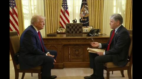 President Trump gives his first interview as a come back president to Sean Hannity from Fox News