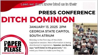 DITCH DOMINION Press Conference - January 13, 2025 2pm