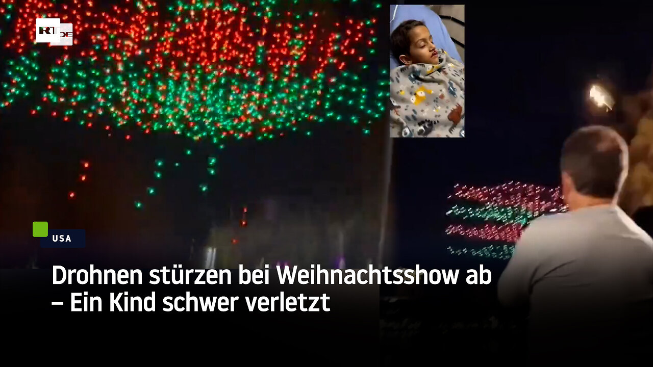 Drohnen stürzen bei Weihnachtsshow ab – Ein Kind schwer verletzt