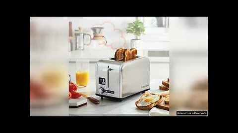 Peach Street 2 Slice Toaster Compact Bread Toaster with Digital Countdown Wide Review