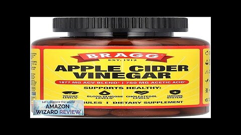 Bragg Apple Cider Vinegar Capsules Vitamin D3 & Zinc 750mg Review