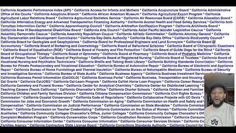 List of Every California Government Program!! #DOSE