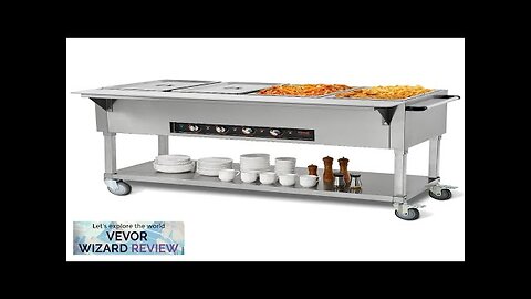 VEVOR 4-Pan Commercial Food Warmer 4 x 20.6QT Electric Steam Table 2000W Review