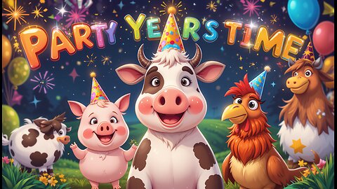 Farmyard New Year Party! 🐄🎉🐔 - Let’s party with the farm animals! 🐷🎉