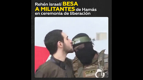 🕊 Gesto emotivo de rehén israelí tras su liberación por Hamás