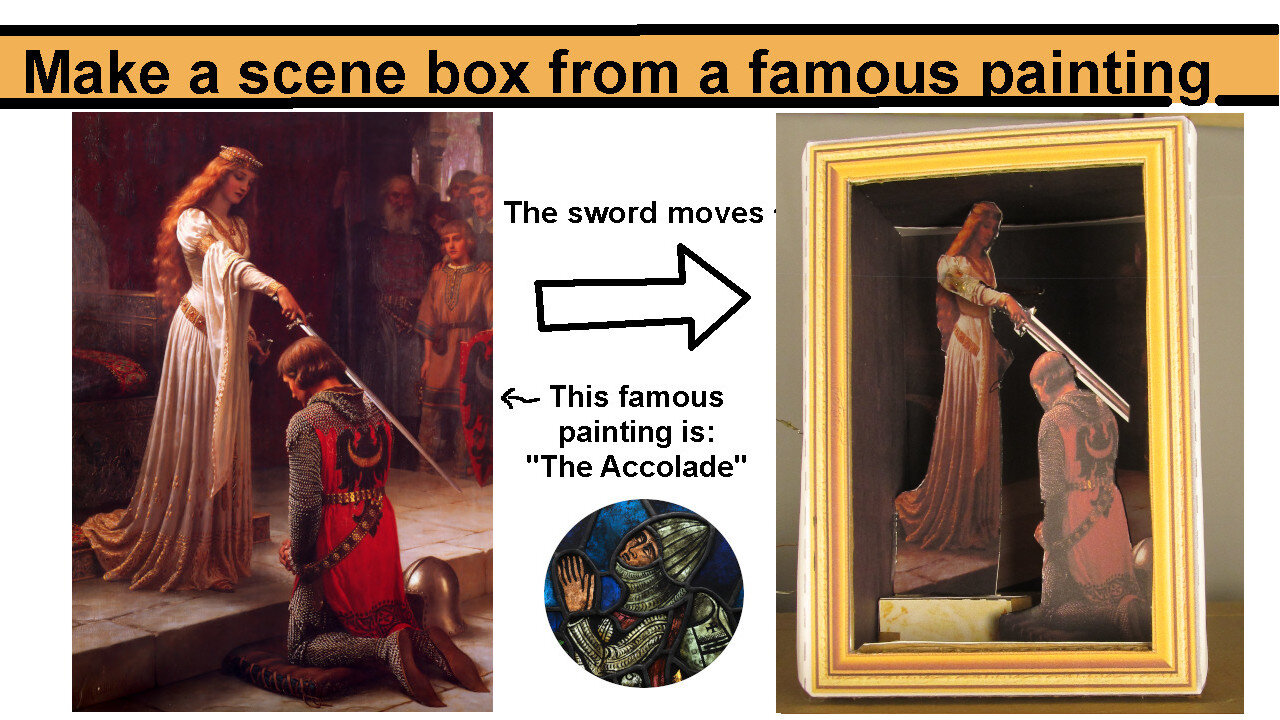 Paper project based on a famous medieval scene painting