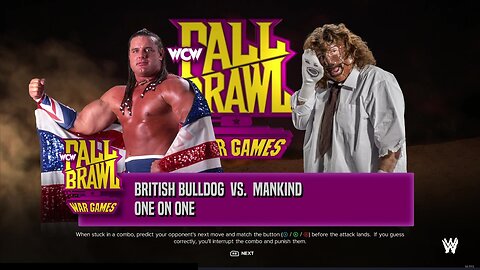 WWE 2k24 British Bulldog vs Mankind