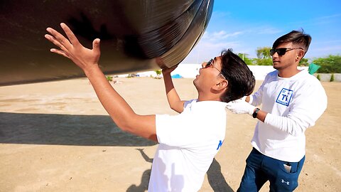 experiment with #super big soler balloon - #will it fly?