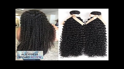 Indian Kinky Curly Bundles Human Hair Weaving Natural Color 1//3/4 Bundles Deal Review