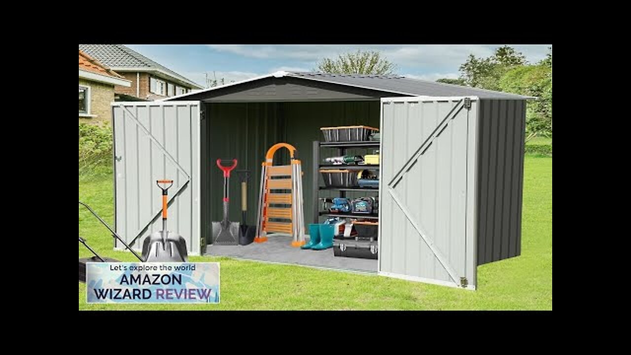 Outdoor Storage Shed 4.2x7 FT Metal Garden Shed All-Weather Shed with Double Review