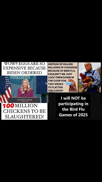 Why obama-Biden regime ordered 100 million chickens slaughtered in the final days of his Presidency? Covid Plandemic 2.0?