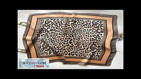 Fashion 70*70cm Leopard Print Scarf For Women Spring/summer Soft Satin Square Bandana Review