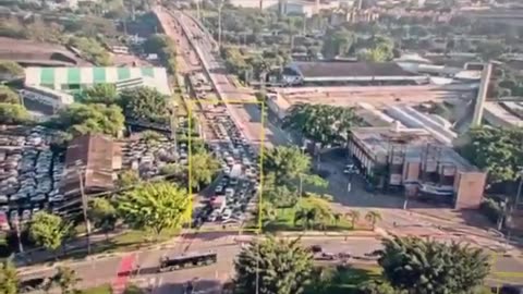 A small airplane crashed onto a busy road in Brazil, colliding with a bus and claiming mul