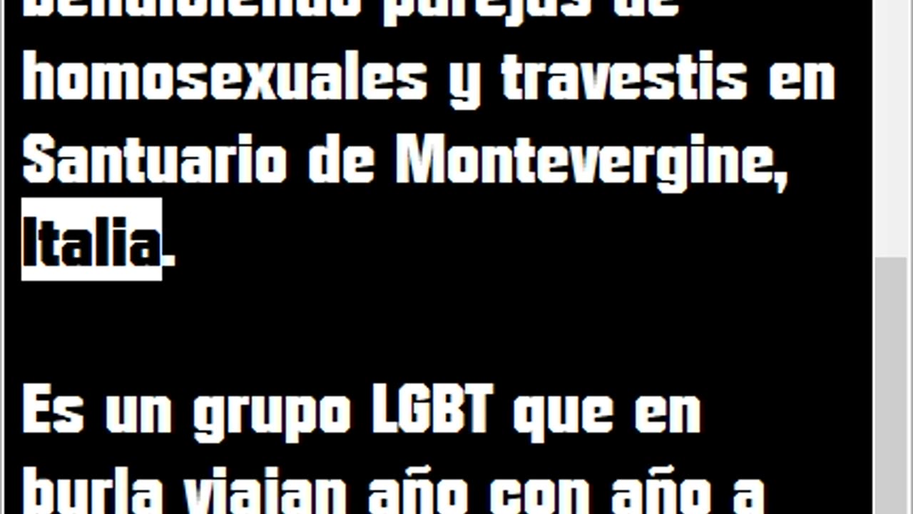 🔴- Exhiben obispo bendiciendo parejas de homosexuales y travestis en Santuario de Montevergine