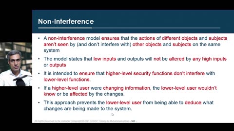 77 - Domain 3 - 32 Non-Interference