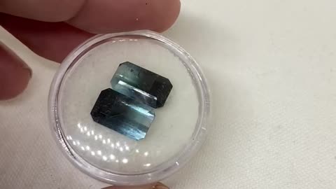 Fat blue platinum ombré zoned set