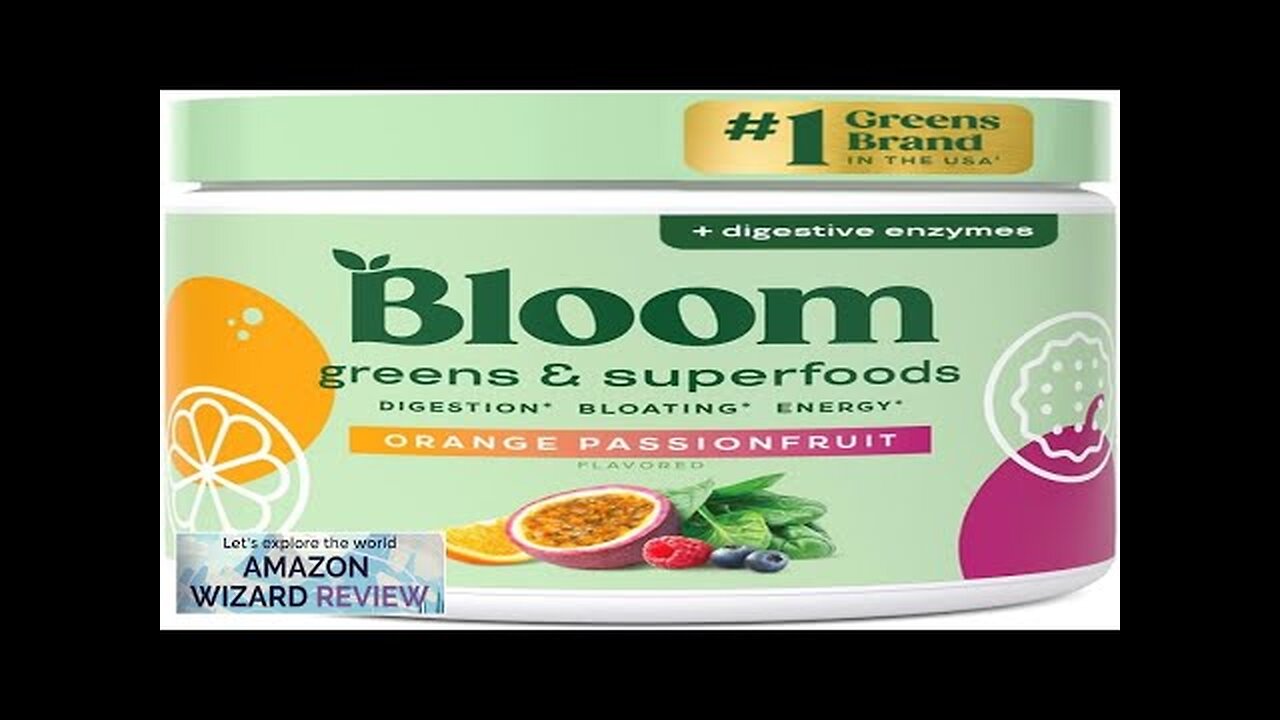 Bloom Nutrition Superfood Greens Powder Digestive Enzymes with Probiotics and Prebiotics Review