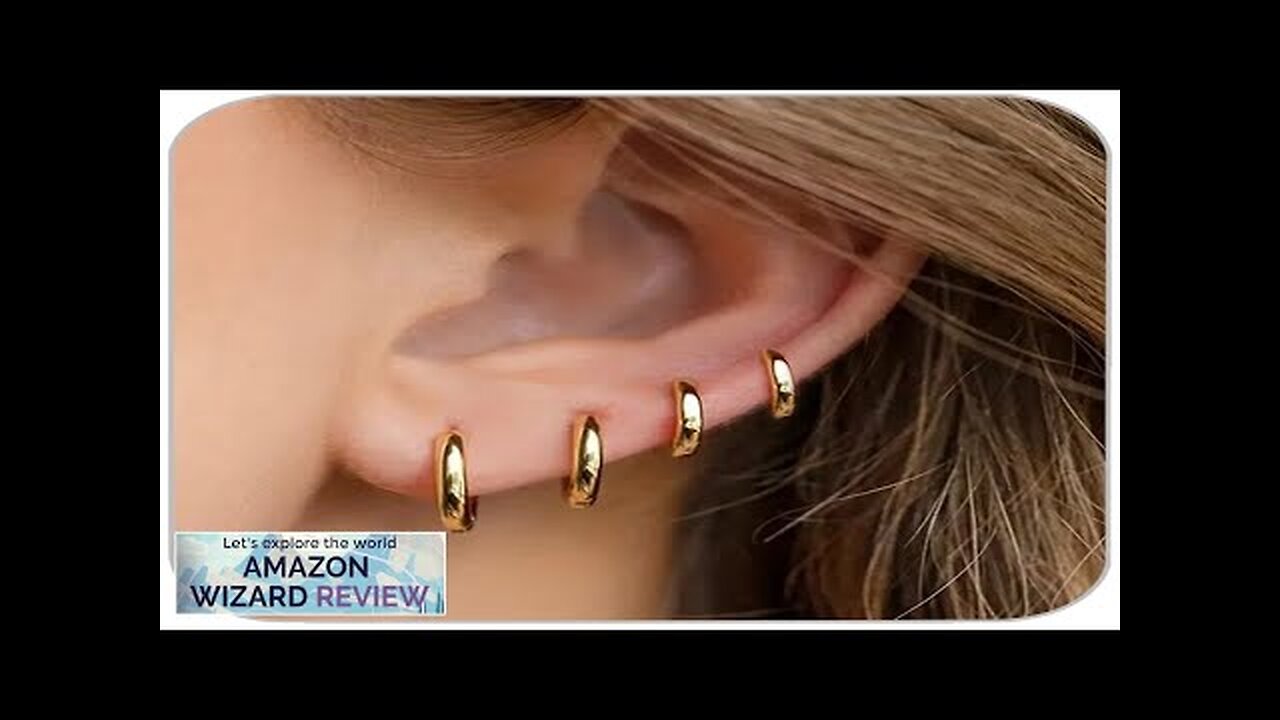 Gold Hoop Earrings Set for Women 14k Gold Plated Cartilage Hoop Earring Review