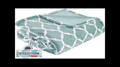 Beautyrest Ogee Printed Plush Electric Blanket for Cold Weather Fast Heating Auto Review