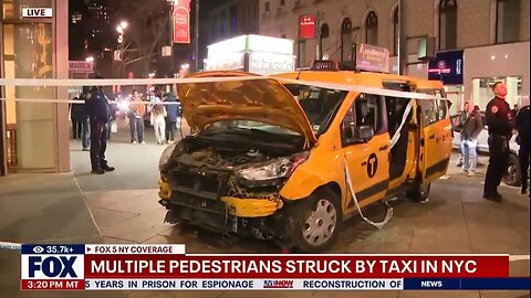 Taxi hits multiple pedestrians in NYC on Christmas day