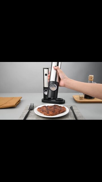 Rechargeable Electric Salt And Pepper Grinder Set Stainless Steel Automatic Pepper Grinder