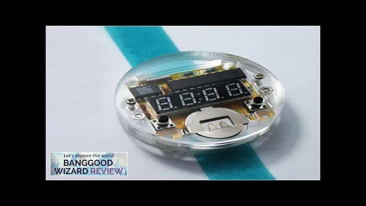 DIY LED Digital Watch Electronic Clock Kit With Transparent Cover Review