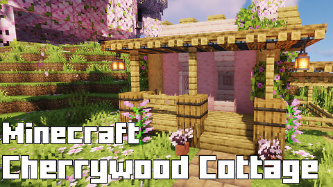 Minecraft Cherry Blossom Cottage - Whimsical Woodland Home Build